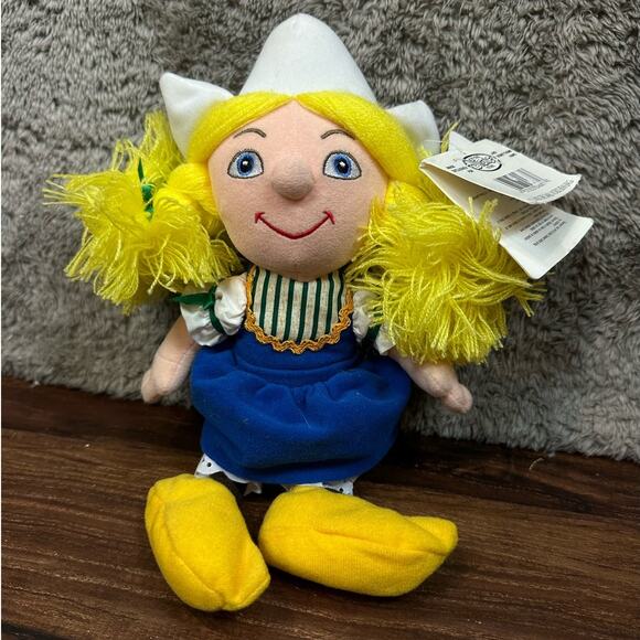 NWT Vintage Disney Store Holland Girl Small Plush Bean Bag Doll Toy - Picture 1 of 11